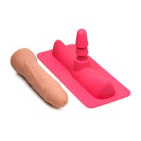 XR Brands Adaptador Saddle con Dildo - Rosa/Flesh, imagen 3