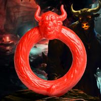 XR Brands Beast Mode - Cockring de silicona - Rojo, imagen 5