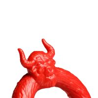 XR Brands Beast Mode - Cockring de silicona - Rojo, imagen 6