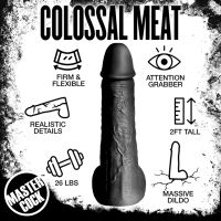 XR Brands Moby Super Dildo - 60 cm - Negro, imagen 4