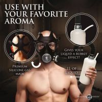 XR Brands Overload - Kit de máscara de gas con masturbador - Negro, imagen 3