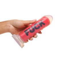 XR Brands FUCK - Dildo de silicona - Rojo, imagen 3