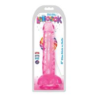 Curve Toys Slim Stick Cherry Ice - Dildo con testículos - 20,5 cm, imagen 2