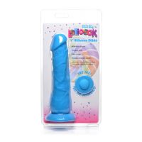 Curve Toys Lollicock - Dildo de silicona sin testículos - 18 cm - Azul, imagen 2