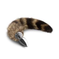 Crushious Foxy Silver Plug anal con cola - Plateado