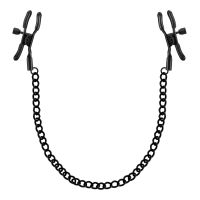 Crushious Pinzas para pezones con cadena - Negro