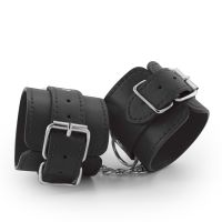 Crushious Bondage Love - Esposas de cuero - Negro, imagen 3