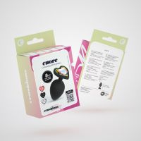Crushious Cuore Plug anal con joyas intercambiables - Medio - Negro, imagen 2