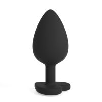 Crushious Cuore Plug anal con joyas intercambiables - Medio - Negro, imagen 3