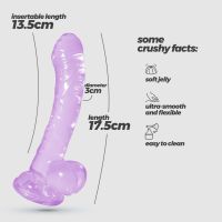 Crushious Hudini Dildo flexible de TPE - 17,5 cm - Púrpura, imagen 6