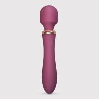 Crushious Jinx Varita vibradora dual con calor - Rojo vino