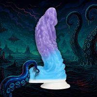 Fiction Cocks Galactic Hydra - Dildo de silicona - Morado/Azul, imagen 3