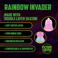 Fiction Cocks Rainbow Invader - Dildo de silicona - Arcoíris, imagen 7