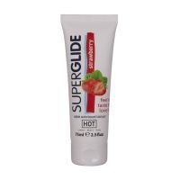 HOT Superglide - Lubricante comestible base agua - Fresa - 75 ml