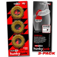 Hunkyjunk Super Huj - Pack 3 Cockrings Extensibles - Metalizado Bronce, imagen 2