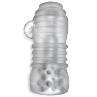 Hunkyjunk Jackt - Masturbador con nervaduras - Clear Ice