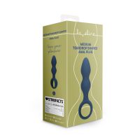 Loveline Plug anal en forma de lágrima - Mediano - Azul báltico, imagen 6