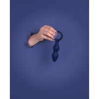 Loveline Plug anal en forma de lágrima - Mediano - Azul báltico, imagen 5