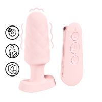 Loveline Velvet - Plug anal vibrador con mando a distancia - Rosa