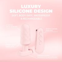 Loveline Velvet - Plug anal vibrador con mando a distancia - Rosa, imagen 6