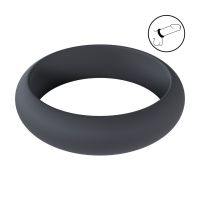 Levelz Wide O Cockring de silicona - L - 42mm - Negro