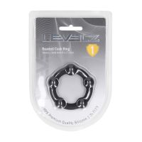 Levelz Cockring de silicona con bolitas - S - 30mm - Negro, imagen 2