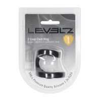 Levelz 2 Loop Cockring doble de silicona - Negro, imagen 3