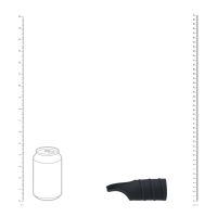 Levelz Cockring de silicona con funda estriada - Negro, imagen 5