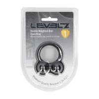 Levelz Cockring de silicona líquida con bola de doble peso - Negro, imagen 3