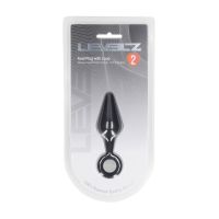 Levelz Plug anal de silicona con anilla - S - Negro, imagen 4