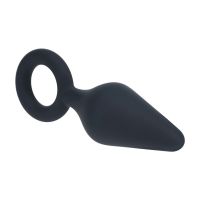 Levelz Plug anal de silicona con anilla - S - Negro, imagen 2