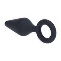 Levelz Plug anal de silicona con anilla - S - Negro, imagen 3