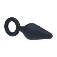 Levelz Plug anal de silicona con anilla - L - Negro, imagen 2