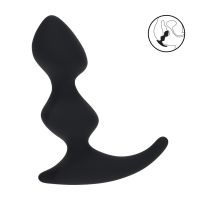Levelz Full Double Ripple Masajeador de próstata de silicona - Negro