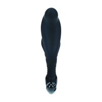 Levelz Masajeador de próstata de silicona estriado con anilla rígida - L - Negro, imagen 4