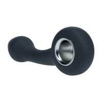 Levelz Masajeador de próstata vibrador de silicona con bulbo y anilla - Negro, imagen 3