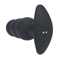 Levelz Plug anal vibrador de silicona con tres bulbos - Negro, imagen 3