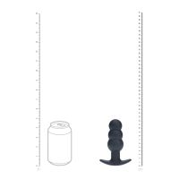 Levelz Plug anal vibrador de silicona con tres bulbos - Negro, imagen 7