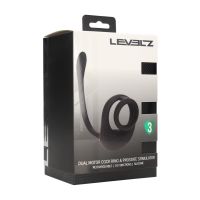Levelz Dual Motor Cockring de silicona con estimulador de próstata - Negro, imagen 5
