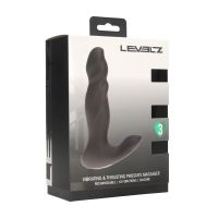 Levelz Masajeador de próstata de silicona con vibración y embestida - Negro, imagen 6