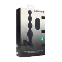 Levelz Plug anal vibrador de bolas de silicona con mando a distancia - Negro, imagen 6