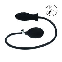Levelz Ribbed - Plug anal hinchable de silicona - Negro