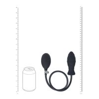 Levelz Ribbed - Plug anal hinchable de silicona - Negro, imagen 7