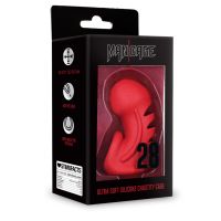 ManCage Model 28 - Jaula de castidad de silicona ultrasuave - Rojo, imagen 5