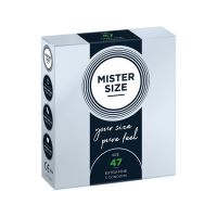 Mister Size Pure Feel - Preservativos 47 mm - Pack 3