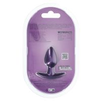 Ouch! Plug anal de silicona liso - Pequeño - 6,5 cm - Morado metalizado, imagen 5