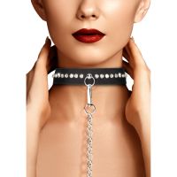 Ouch! Collar con tachuelas de diamante y correa, imagen 6