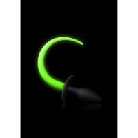 Ouch! Cola para Puppy Play con Plug Anal - Luminiscente
