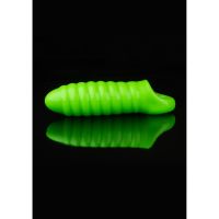 Ouch! Swirl Funda de pene gruesa y elástica - Brilla en la oscuridad