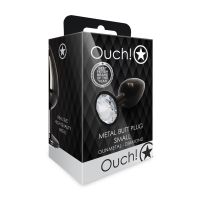 Ouch! Plug anal Round Gem - Pequeño - Gunmetal/Diamante, imagen 5